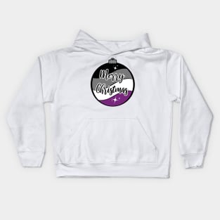 Christmas Ornament in Asexual Pride Flag Colors Kids Hoodie